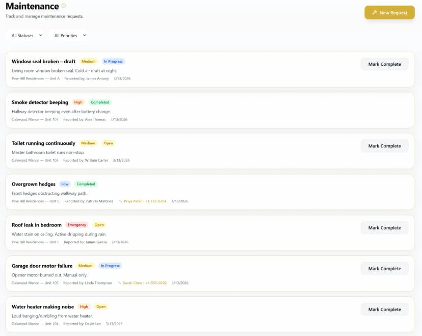 Maintenance Maintenance